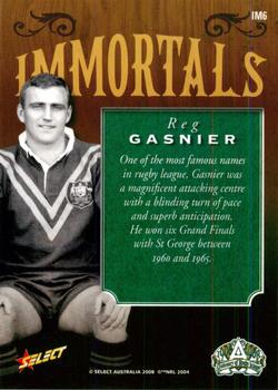 2008 NRL Centenary - Immortals #IM6 Reg Gasnier Back